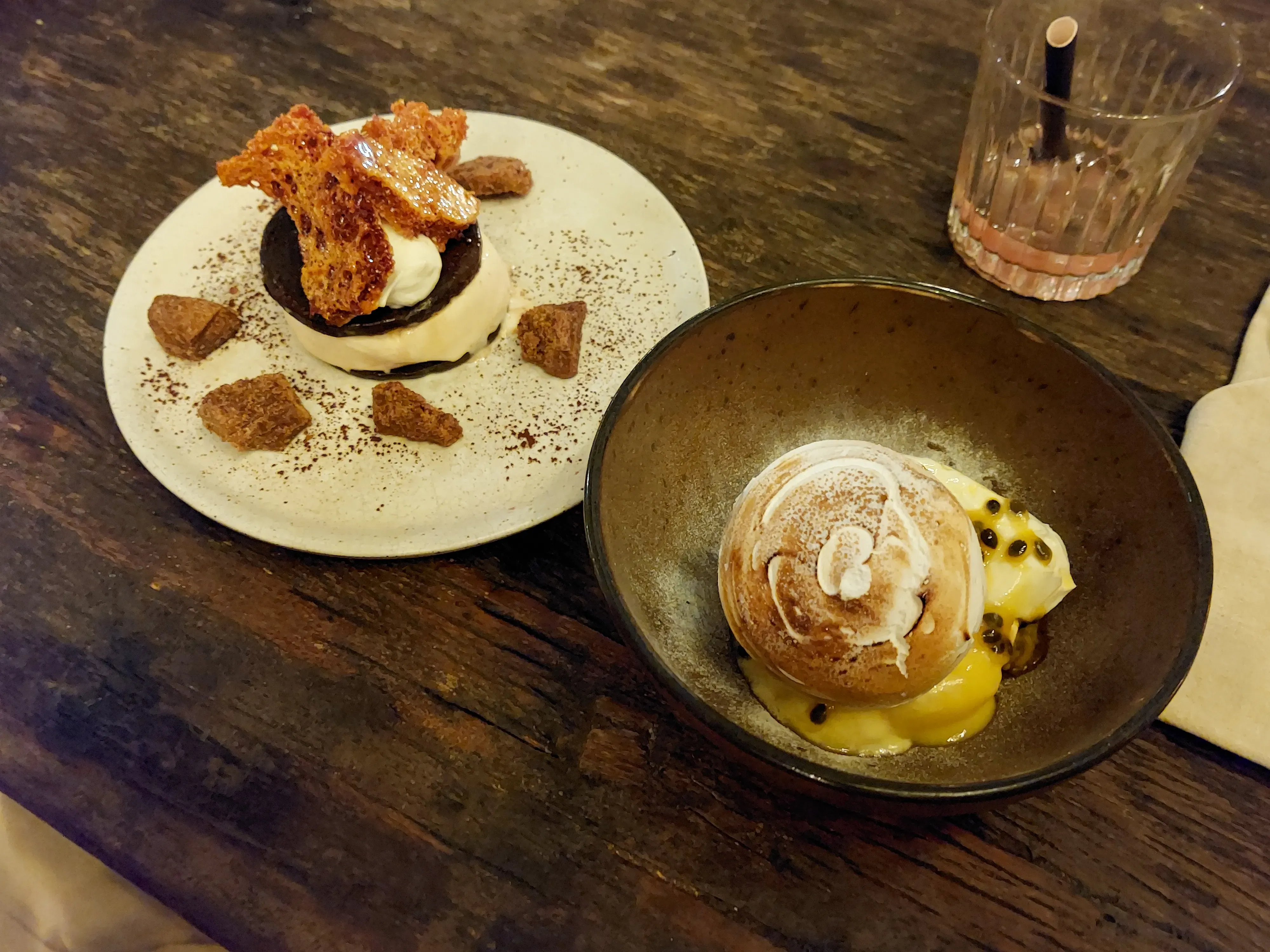 Dessert and plating at a Bali restaurant